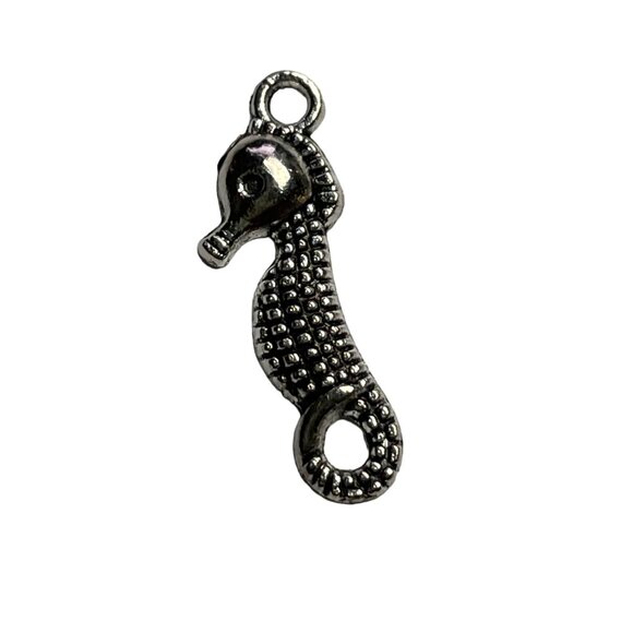 Sea Horse Pendant Silver Tone Charm Bracelet Necklace Jewelry Craft Dangle u Nau - Picture 1 of 2
